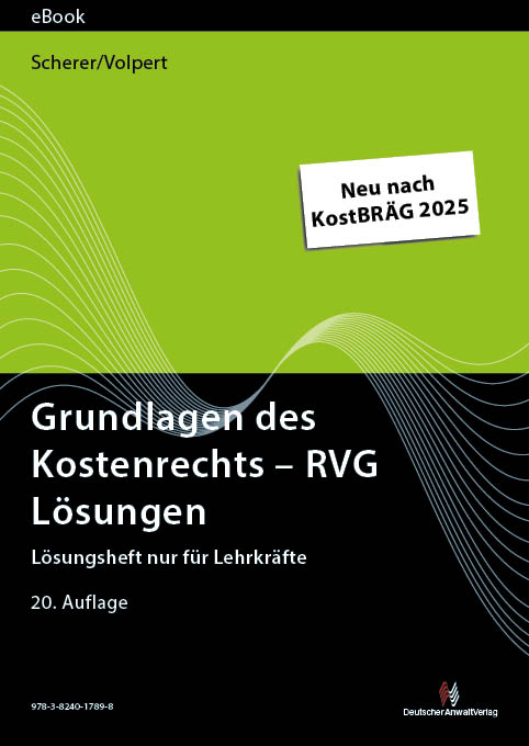 Grundlagen des Kostenrechts - RVG Lösungen, eBook (PDF)