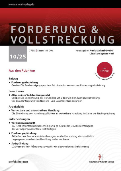 FoVo - Forderung und Vollstreckung