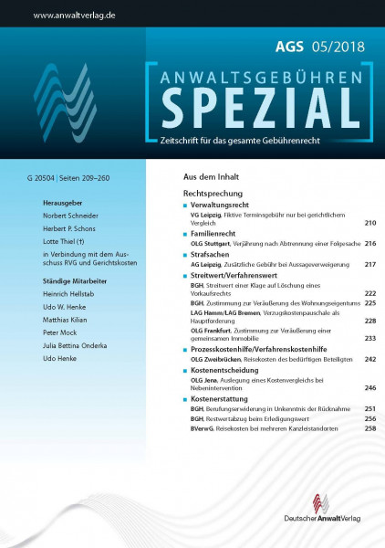 AGS - Anwaltsgebühren Spezial
