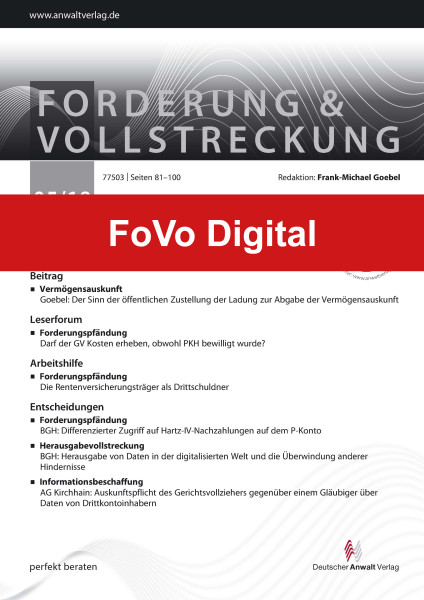 FoVo - Forderung und Vollstreckung Digital