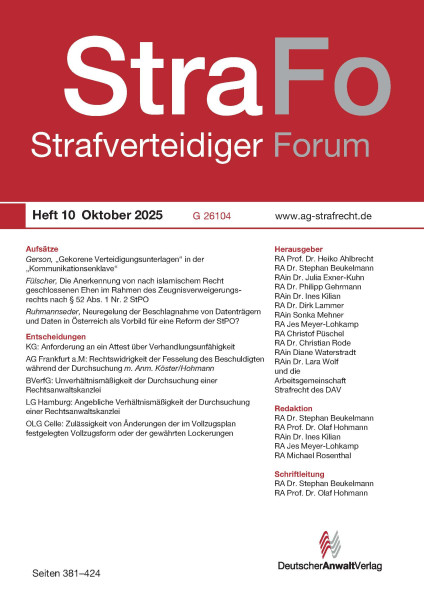 StraFo - StrafverteidigerForum