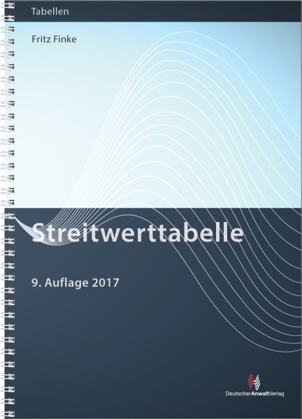 Streitwerttabelle - Mängelexemplar