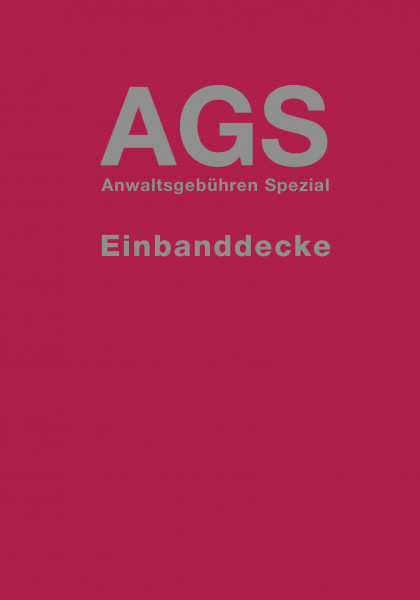 AGS - Anwaltsgebühren Spezial Einbanddecke