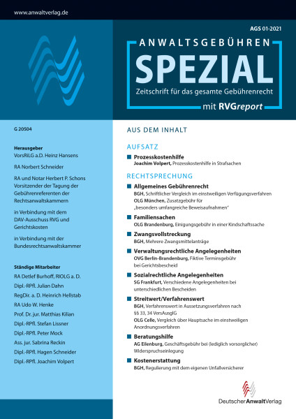 AGS - Anwaltsgebühren Spezial mit RVGreport