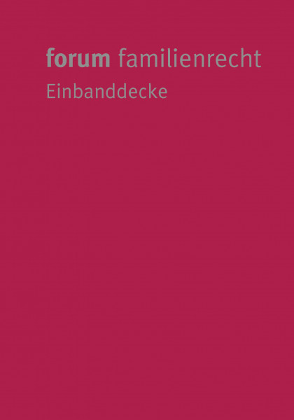 FF - Forum Familienrecht Einbanddecke